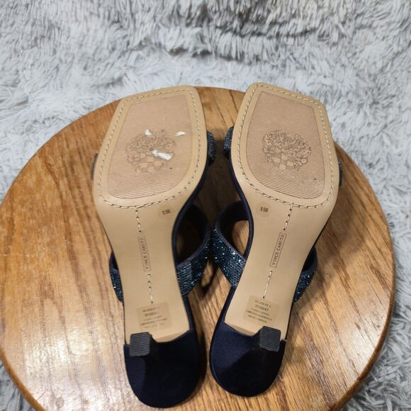 Vince Camuto Magaly Women Size 9.5M Embellished Block Heel Brazilian Made Sandal - Picture 5 of 8